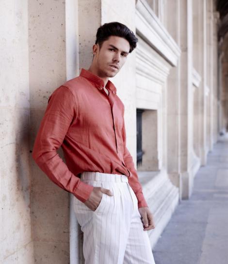 Rosh Signature – Chemise en Lin Terracotta