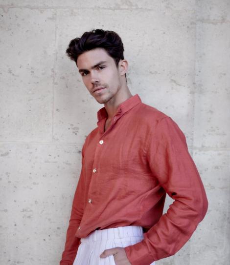 Rosh Signature – Chemise en Lin Terracotta